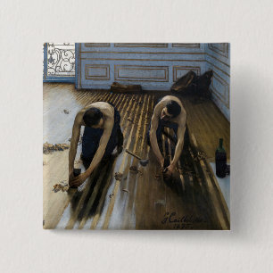 Badge Carré 5 Cm Gustave Caillebotte - Les Raboteurs de parquet