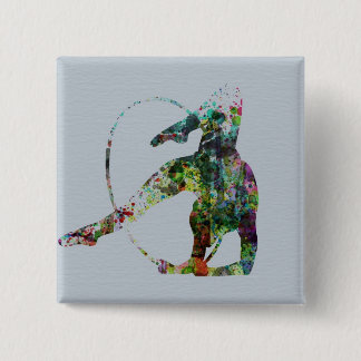 Badge Carré 5 Cm Gymnaste