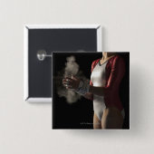 Badge Carré 5 Cm Gymnaste 3 (Devant & derrière)