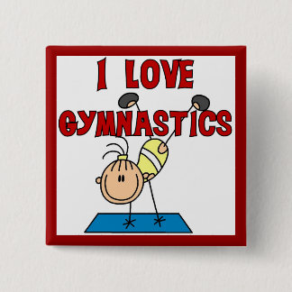 Badge Carré 5 Cm Gymnastique d'amour de la fille I