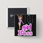 Badge Carré 5 Cm Gymnastique fille Boss (Devant & derrière)