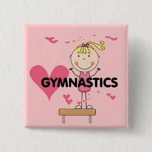 Badge Carré 5 Cm GYMNASTIQUE - T-shirts et cadeaux de gymnastique