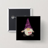 Badge Carré 5 Cm H.H. Bouton de Gnolmes (Devant & derrière)