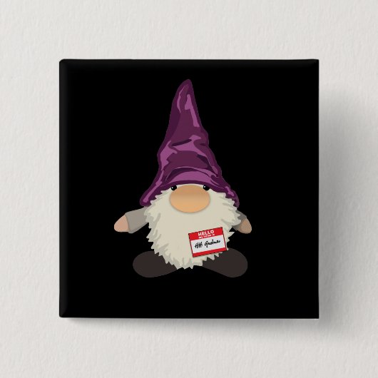 Badge Carré 5 Cm H.H. Bouton de Gnolmes (Devant)