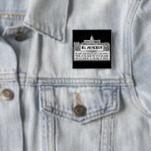 Badge Carré 5 Cm H.L.Mencken sur des bureaucrates (En situation)