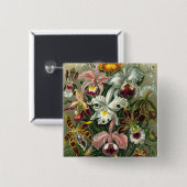 Badge Carré 5 Cm Haeckel Orchids (Devant & derrière)