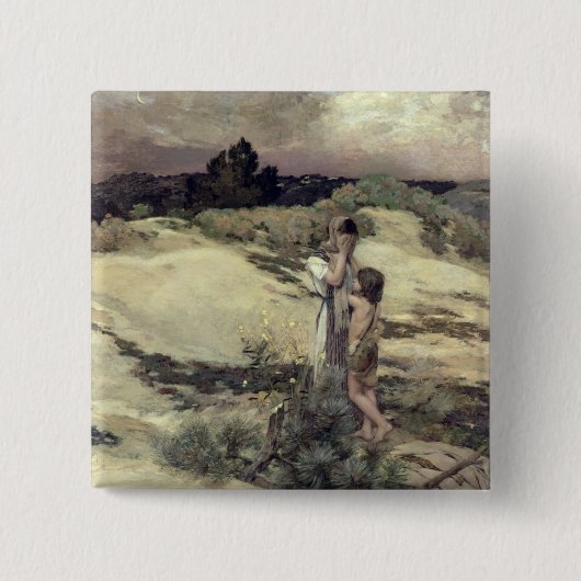 Badge Carré 5 Cm Hagar et Ishmael (Devant)