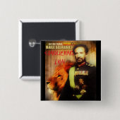 BADGE CARRÉ 5 CM HAILE SELASSIE (Devant & derrière)