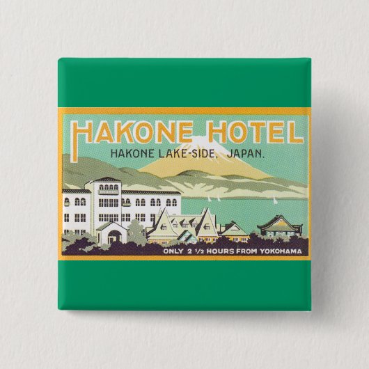 Badge Carré 5 Cm Hakone Hotel Japon (Devant)