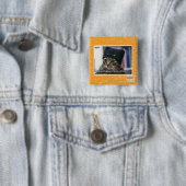 Badge Carré 5 Cm Halètement ! (En situation)
