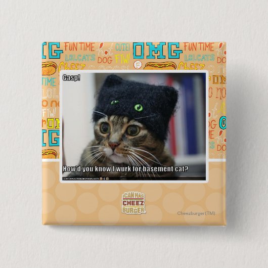 Badge Carré 5 Cm Halètement ! (Devant)