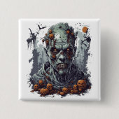 Badge Carré 5 Cm Halloween (Devant)