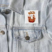Badge Carré 5 Cm Halloween de la saison (En situation)