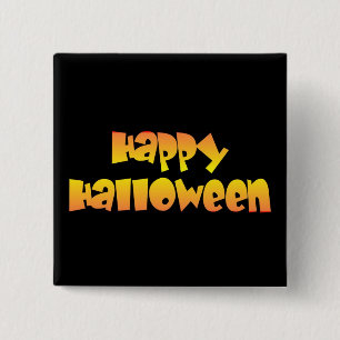 Badge Carré 5 Cm Halloween heureux