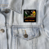 Badge Carré 5 Cm Halloween mag3 (En situation)
