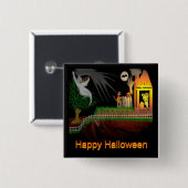 Badge Carré 5 Cm Halloween mag3 (Devant & derrière)