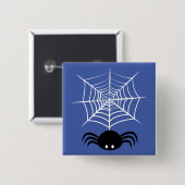 Badge Carré 5 Cm Halloween Spider Web (Devant & derrière)