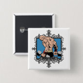 Badge Carré 5 Cm Haltérophilie agressive (Devant & derrière)