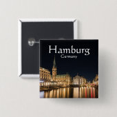 Badge Carré 5 Cm Hambourg (Devant & derrière)