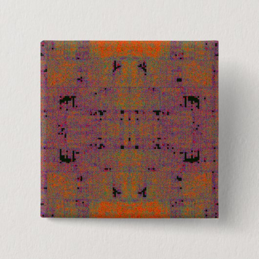 Badge Carré 5 Cm HAMbWG - Bouton - Orange/framboise (Devant)
