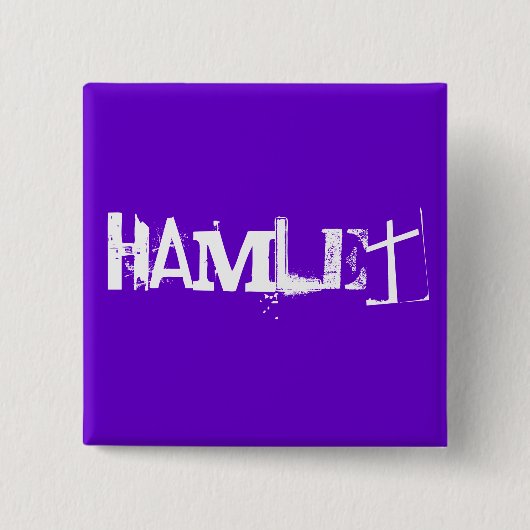 Badge Carré 5 Cm Hamlet - la série de Shakespeare (Devant)