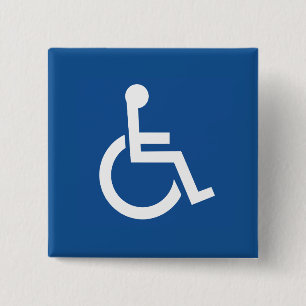 Badge Carré 5 Cm Handicapé