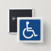 Badge Carré 5 Cm Handicapé (Devant & derrière)