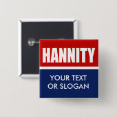 BADGE CARRÉ 5 CM HANNITY 2012 (Devant & derrière)