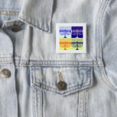 Badge Carré 5 Cm Hanoukka Menorah (En situation)