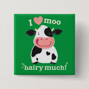 Badge Carré 5 Cm Happy Little Holstein Loves You