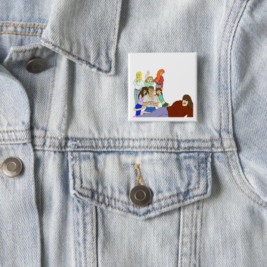 Badge Carré 5 Cm Harem (En situation)