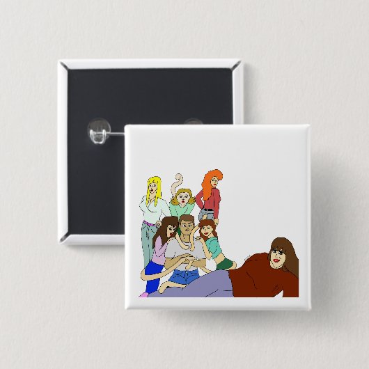 Badge Carré 5 Cm Harem (Devant & derrière)