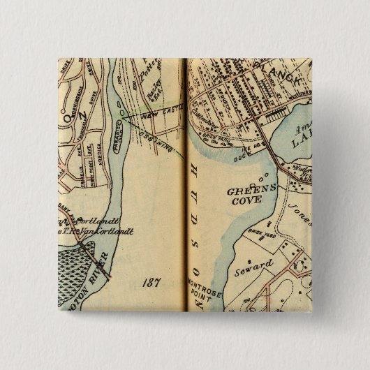 Badge Carré 5 Cm Harmon Park, New York (Devant)