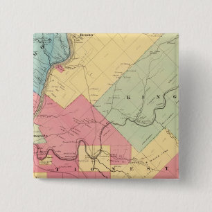 Badge Carré 5 Cm Harmonie, Hickory, Kingsley, townships du Tionesta