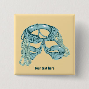 Badge Carré 5 Cm Harnais d'escalade de roche avec tirages rapides