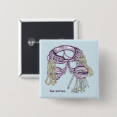 Badge Carré 5 Cm harnais et équipement escalade de commerce (Devant & derrière)