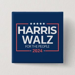 Badge Carré 5 Cm Harris Waltz 2024 Election Kamala Harris Tim Waltz