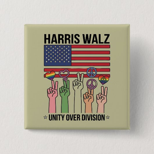 Badge Carré 5 Cm Harris Waltz 2024 Unité sur division (Devant)