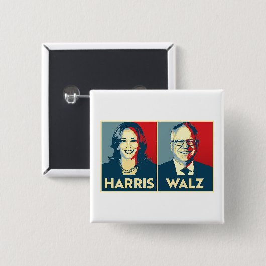 Badge Carré 5 Cm Harris Walz 2024 (Devant & derrière)