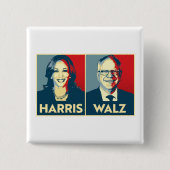 Badge Carré 5 Cm Harris Walz 2024 (Devant)