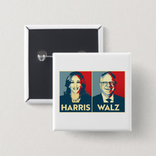 Badge Carré 5 Cm Harris Walz 2024