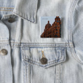 Badge Carré 5 Cm Harrods, London Night Lights (En situation)