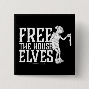 Badge Carré 5 Cm Harry Potter   Free The House Elves