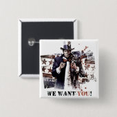 Badge Carré 5 Cm Harvey Dent - Nous Vous Voulons ! (Devant & derrière)