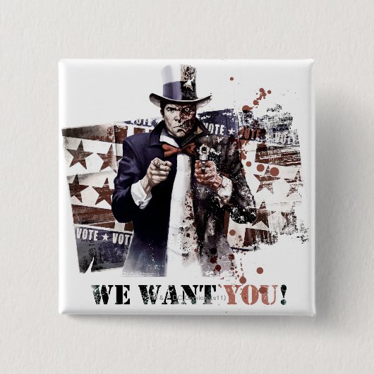 Badge Carré 5 Cm Harvey Dent - Nous Vous Voulons ! (Devant)