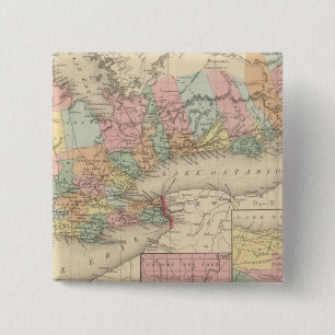 Badge Carré 5 Cm Haut-Canada Ouest