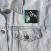 Badge Carré 5 Cm Hauteurs mortelles - Bellatrix Lestrange 2 (En situation)