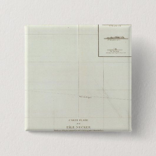 Badge Carré 5 Cm Hawaï (Devant)