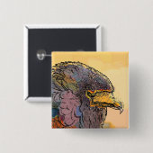 BADGE CARRÉ 5 CM HAWK (Devant & derrière)