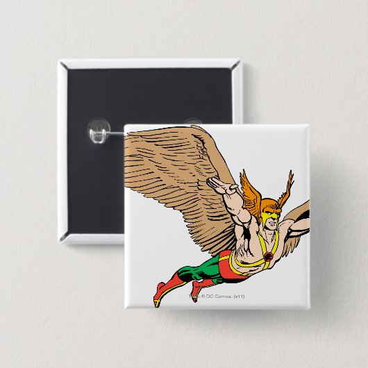 Badge Carré 5 Cm Hawkman (Devant & derrière)